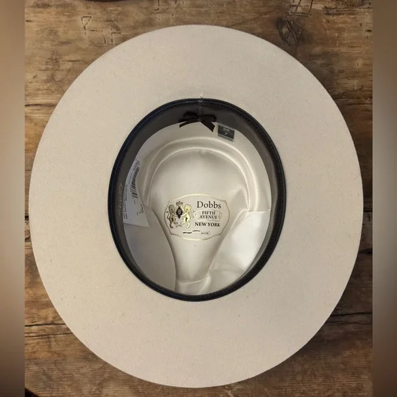 New Dobbs Kemosabe Stetson Felt Flat Brim Hat Fedora 7 56 7 1/8 57 Nick Fouquet - Picture 4 of 4